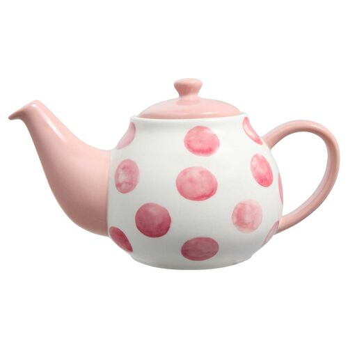 Maxwell & Williams Olde English Teapot 650ml Pink Spot Gift Boxed